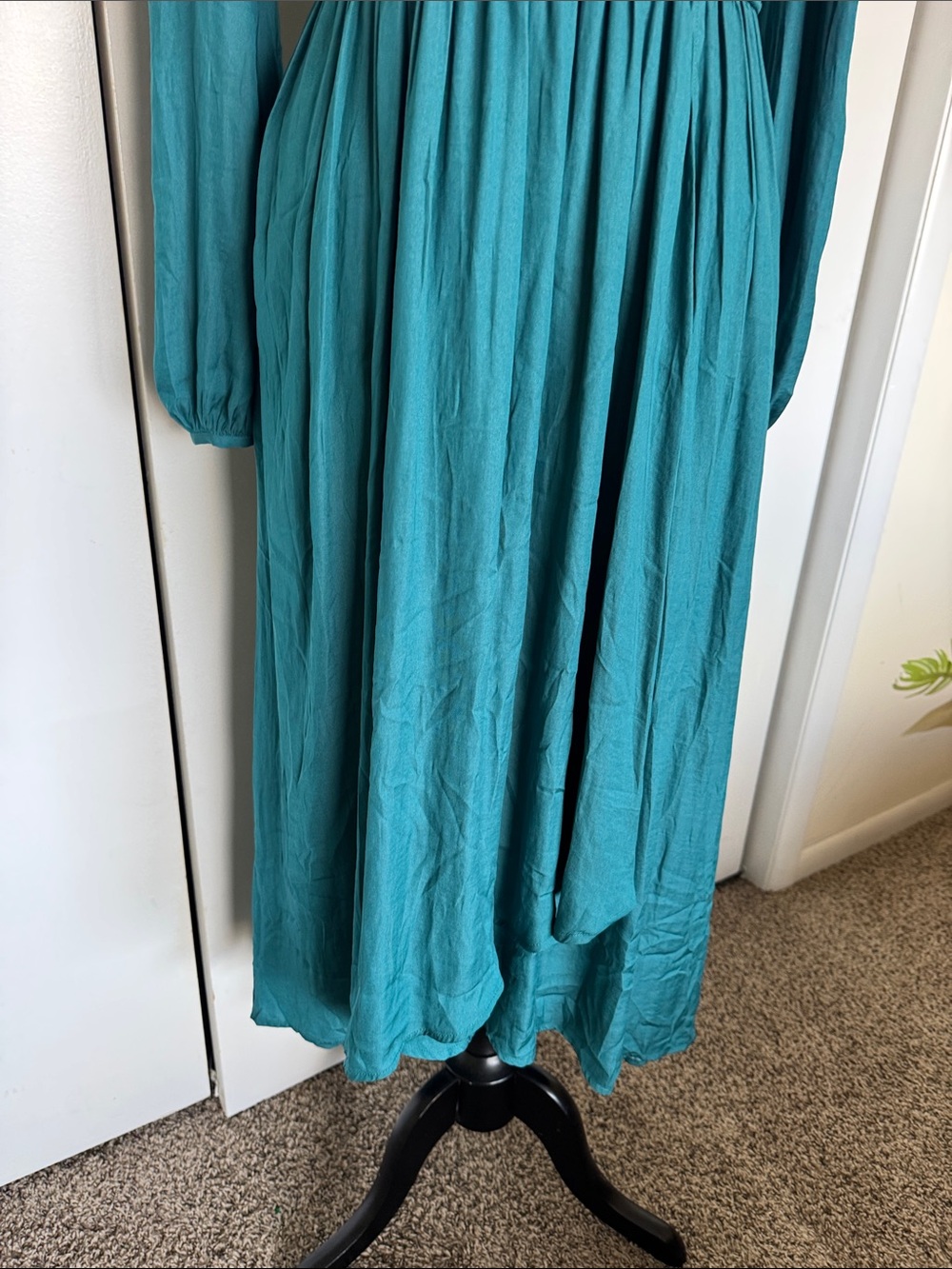 Anthropologie NWT Boho Chic Gwendolyn V-Neck Long Sleeve High-low Maxi Dress - Picture 7 of 16